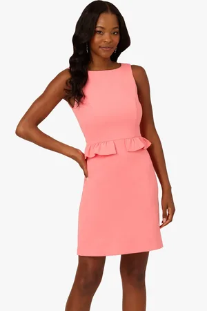 Adrianna Papell Ruffle Sheath Short Dress AU 10