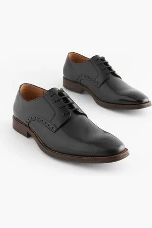 Next Standard Fit Leather Contrast Sole Derby Shoes AU 10 (EU 44)