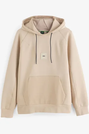 HUGO BOSS Brown Regular-Fit Box Logo Hoodie L