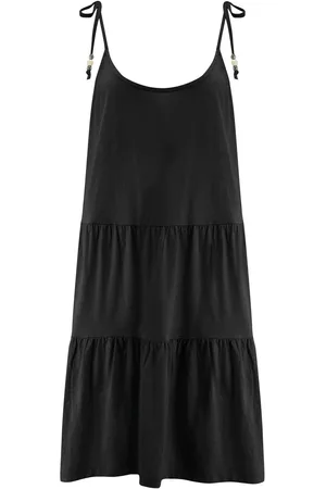 Pour Moi Tie Shoulder Tiered Textured Jersey Short Dress AU 8