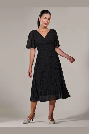 Jolie Moi Petite Petite Chiffon Pleated Midaxi Dress AU 8 Petite