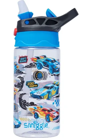 SMIGGLE Black Curious Junior Flip Plastic Drink Bottle 430Ml One