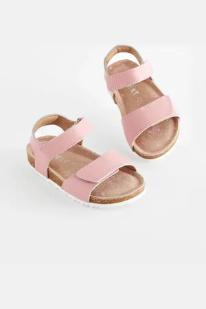 Next Pink Wide Fit (G) Leather Corkbed Sandals AU 8 (EU 25.5)
