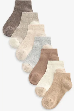 Next Neutral Rich Trainers Socks 7 Pack 4-6.5