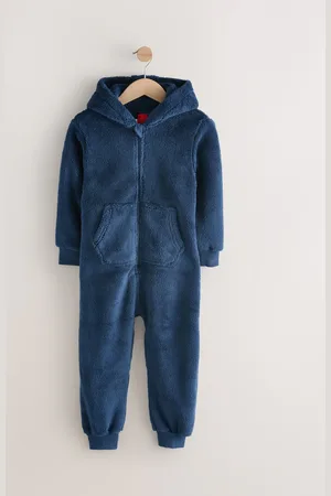 Next Navy All-In-One Fleece Pyjamas (3-16yrs) 3 Years (98cm)