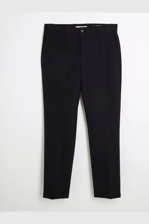 River Island Black Skinny Fit Tech Suit Trousers 38W x 31L (UK 38 R)