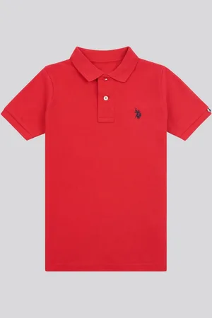 U.S. Polo Assn. U. S. Polo Assn. Boys Double Horsemen 100% Cotton Polo Shirt 9