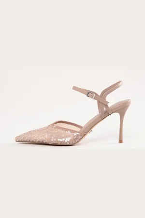 Lipsy London Nude Mid Heel Sequin Embellished Courts AU 8 (EU 39)