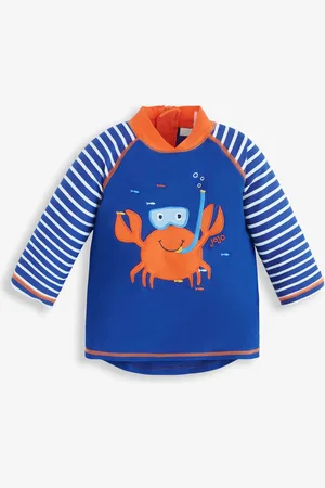 JoJo Maman Bébé Blue Crab UPF 50 Sun Protection Rash Vest 6