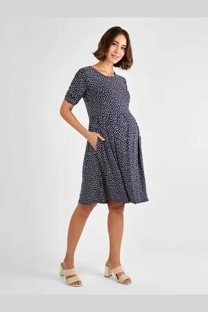 JoJo Maman Bébé Double Layer Maternity & Nursing Jersey Dress S