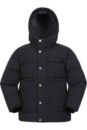 Mountain Warehouse Black Kids Manta Borg Lined Padded Jacket 11