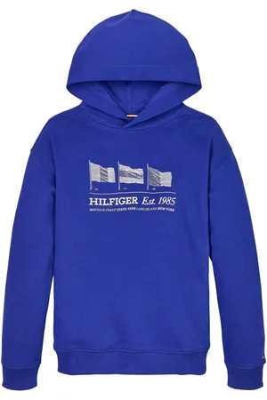 Tommy Hilfiger Blue Archive Fit Flag 100% Cotton Hoodie 6 Years (116cm)