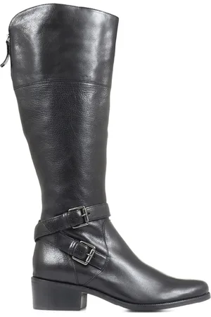 JONES BOOTMAKER Phoebe L Calf Leather Knee-High Black Boots AU 9 (EU 40)