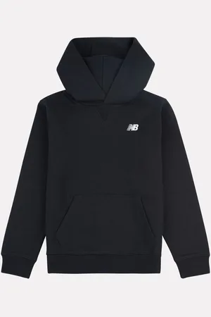 New Balance Black Small Boys Brush Back Logo Hoodie 7