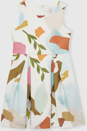 Reiss Kitty 4-9 yrs Abstract Floral Scuba Dress 6