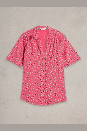White Stuff Annie Short Sleeve 100% Cotton Jersey Shirt AU 22