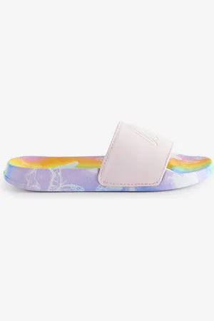Hype . Girls Multi Strobe Butterfly Script Sliders US 4 (UK 3)