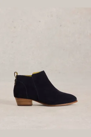 White Stuff Blue Wide Fit Suede Ankle Boots AU 6 (EU 36)