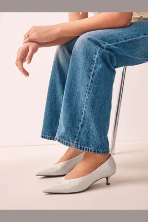 Next Extra Wide Fit Forever Comfort Point Toe Low Kitten Heels AU 7 XW (EU 38)