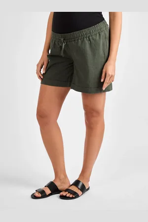 JoJo Maman Bébé Maternity Linen Blend Shorts AU 8
