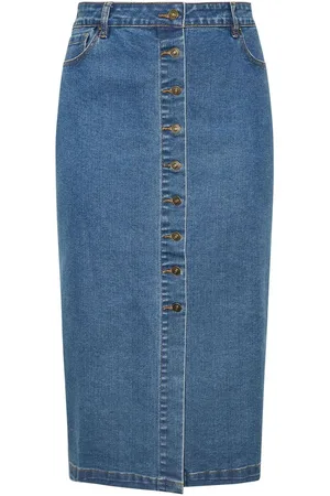 Evans Button Through Denim Skirt AU 22-24