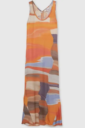 Reiss Layla Sunset Print Sleeveless Slip Dress AU 8