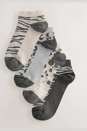 Next Monochrome Animal Trainer Socks 4 Pack One