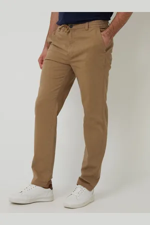 Threadbare Brown Elasticated Waist Regular Fit Chino Trousers 38r