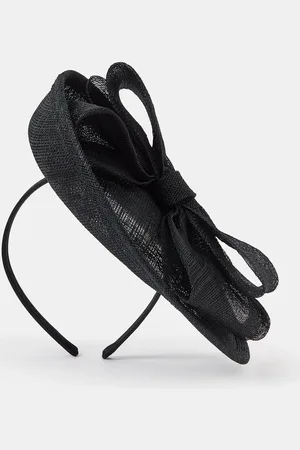 Accessorize Black Structured Disc Bow Fascinator Hat One