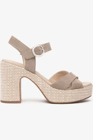 Nero Giardini Olive Green Suede Block Heel Platform Sandals AU 9 (EU 40)