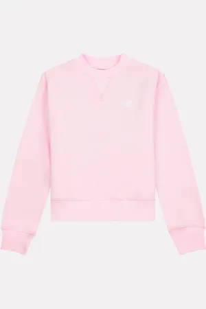 New Balance Pink Small Girls Logo Sweatshirt 10