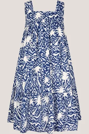 Monsoon Palm Print Ikat Sun Dress 12