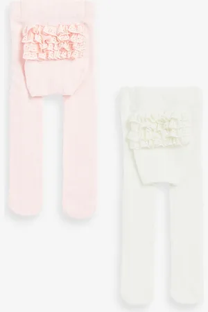Next Pink/White Tights Baby 2 Pack (0mths-2yrs) 3