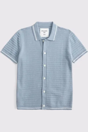 Abercrombie & Fitch Knitted Button Through White Polo Shirt 11