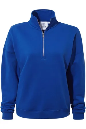 Tog 24 Blue Womens Caldene Zip Neck Sweatshirt AU 18