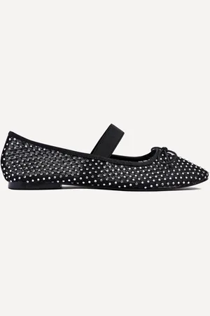 Linzi Cecilia Flat Diamante Embellished Mary Jane Shoes AU 10 (EU 41)