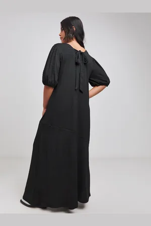 Simply Be Textured Jersey Bow Back Asymmetric Maxi Dress AU 16