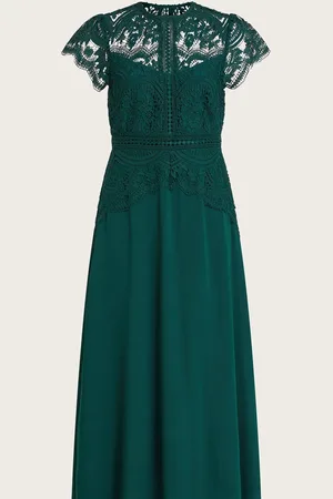Monsoon Monica Lace Midi Dress AU 12
