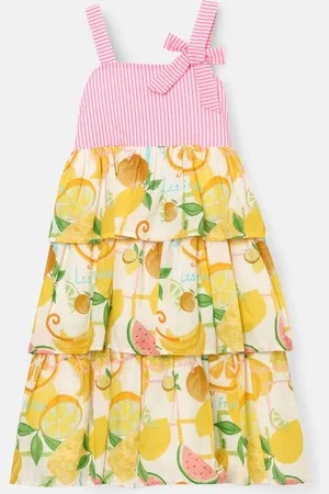 Angel & Rocket Lydia Tiered Fruit Sun 100% Cotton Dress 9 Years (134cm)