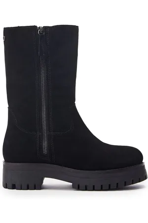 Moda In Pelle Picenza Outside Zip Faux Fur Black Boots AU 8 (EU 39)