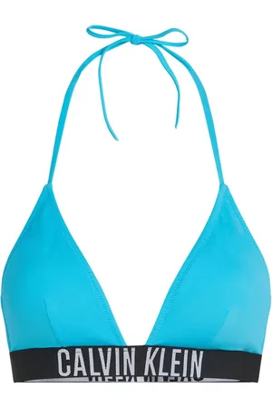 Calvin Klein Blue Triangle Bikini Top With Removable Pads L