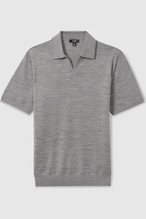 Reiss Duchie Merino Wool Open Collar Polo Shirt XL