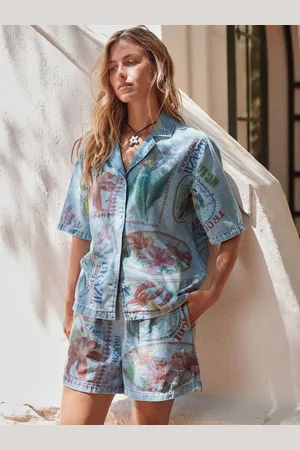 Next 100% Cotton Lightweight Denim Short Sleeve Shirt xlarge
