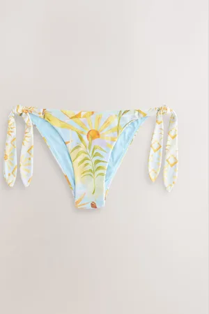 Never Fully Dressed Blue Sun Tie Side Tie Side Bikini Briefs AU 14