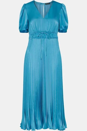 Whistles Delilah Satin Pleat Dress 14