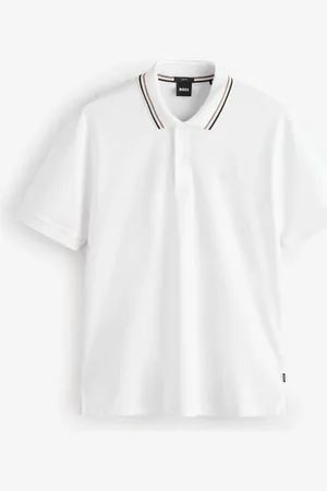 HUGO BOSS Penrose Slim Fit Striped Collar Polo Shirt L