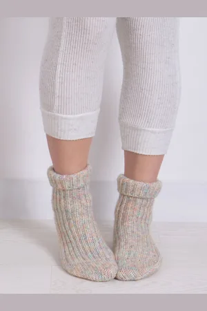 Totes Pink Ladies Chunky Rib Slipper Socks One