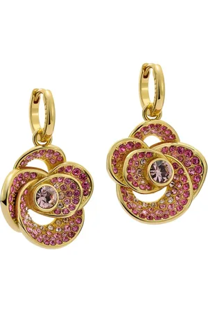 Ted Baker Gold Tone Florence: Crystal Flower Huggie Earrings One