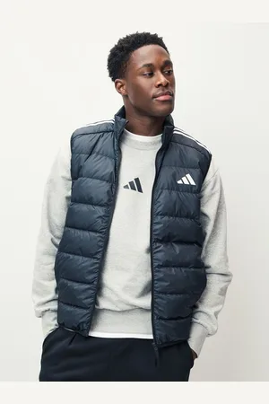 adidas Black Essentials 3-Stripes Light Down Vest 2XL Reg
