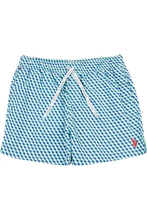 U.S. Polo Assn. U. S. Polo Assn. Mens Geometric Print Swim Shorts S